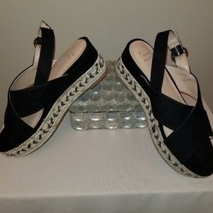 A New Day Blk & Sisal Sandals SZ 7.5